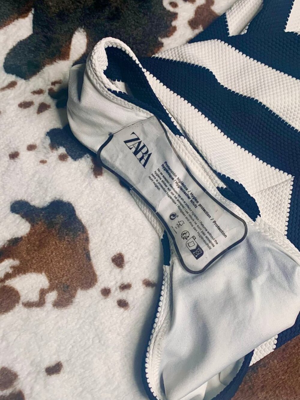 Zara X Barbie Black and White Iconic One-Piece Swimsuit NWT Size L - Picture 7 of 15